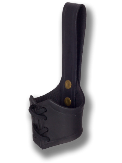 Trollfelsen Trinkhornhalter Leder bis 400ml schwarz